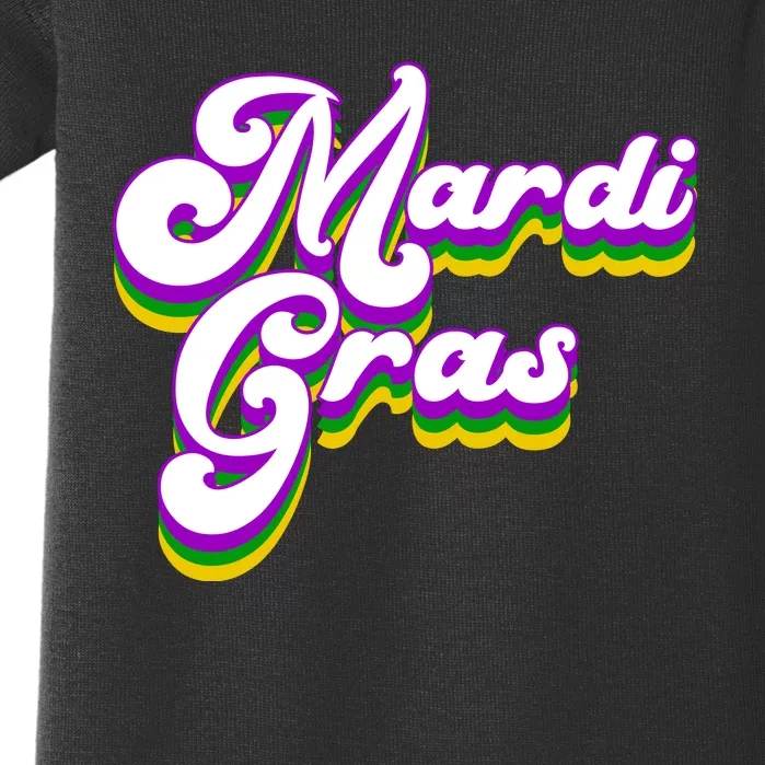 Mardi Gras Retro Festive Celebration Baby Bodysuit