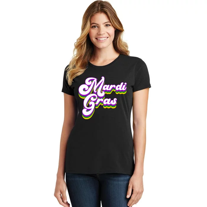 Mardi Gras Retro Festive Celebration Women's T-Shirt