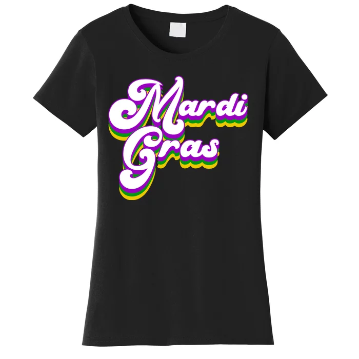 Mardi Gras Retro Festive Celebration Women's T-Shirt