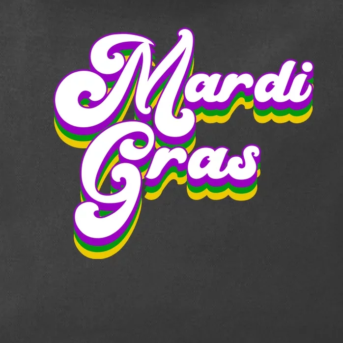 Mardi Gras Retro Festive Celebration Zip Tote Bag