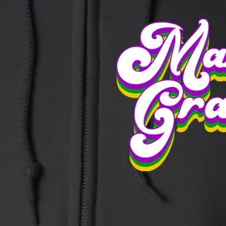 Mardi Gras Retro Festive Celebration Full Zip Hoodie