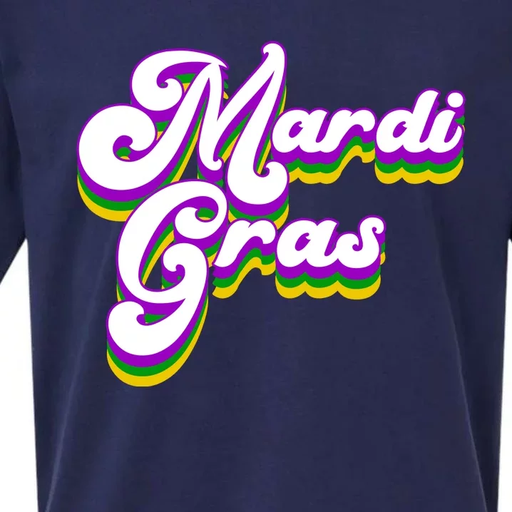 Mardi Gras Retro Festive Celebration Sueded Cloud Jersey T-Shirt