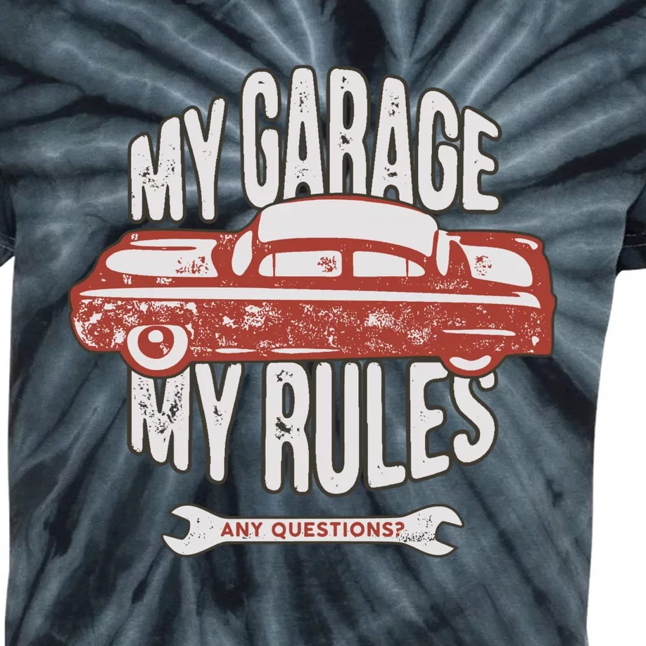 MY GARAGE RULES Kids Tie-Dye T-Shirt