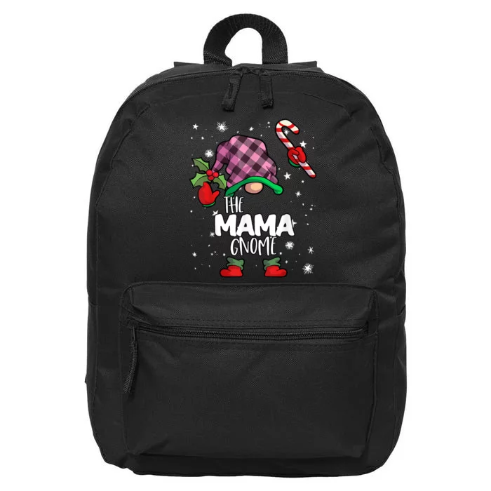 Mama Gnome Red Buffalo Plaid Matching Family Christmas 16 in Basic Backpack