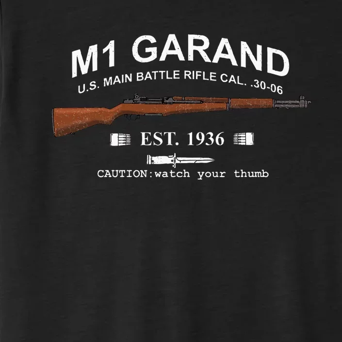 M1 Garand Rifle Gun Wwii Watch Your Thumb Est 1936 Graphic ChromaSoft Performance T-Shirt