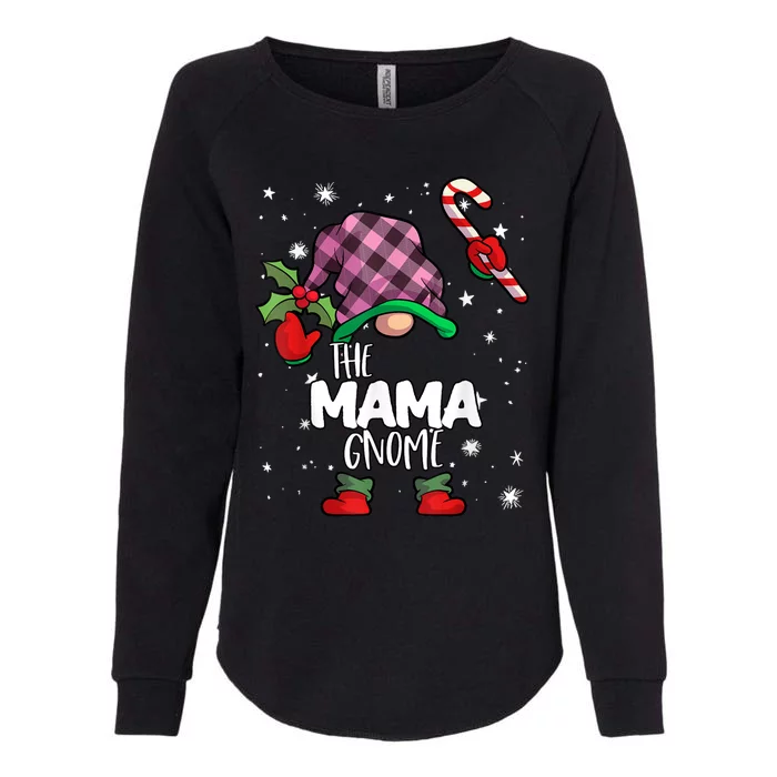 Mama Gnome Red Buffalo Plaid Matching Family Christmas Womens California Wash Sweatshirt