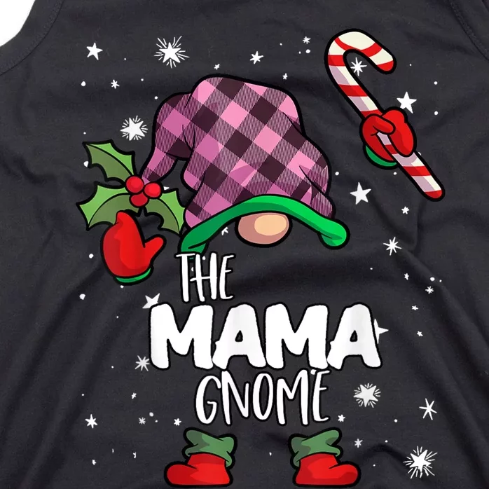 Mama Gnome Red Buffalo Plaid Matching Family Christmas Tank Top