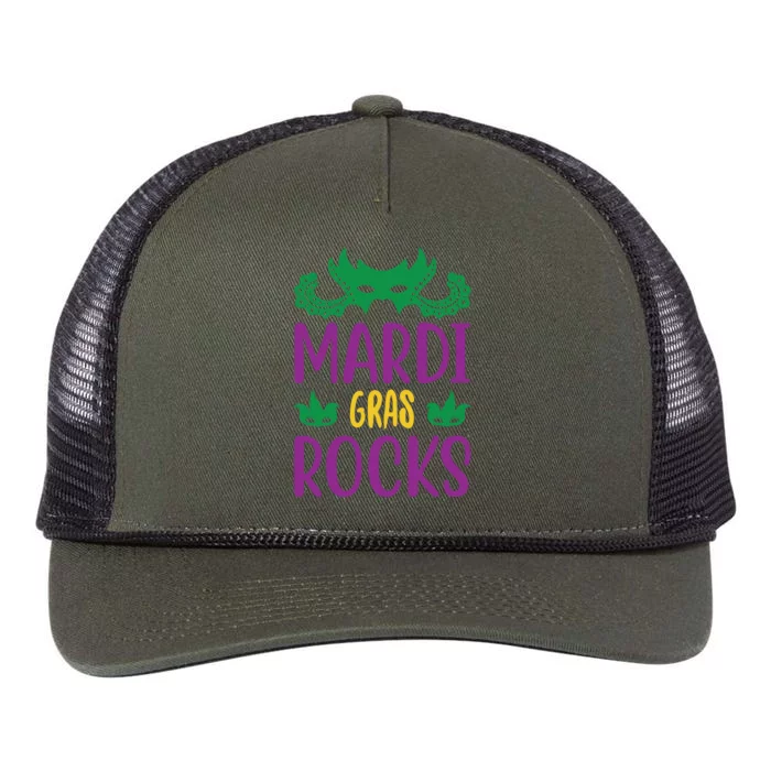 Mardi Gras Rocks Retro Rope Trucker Hat Cap