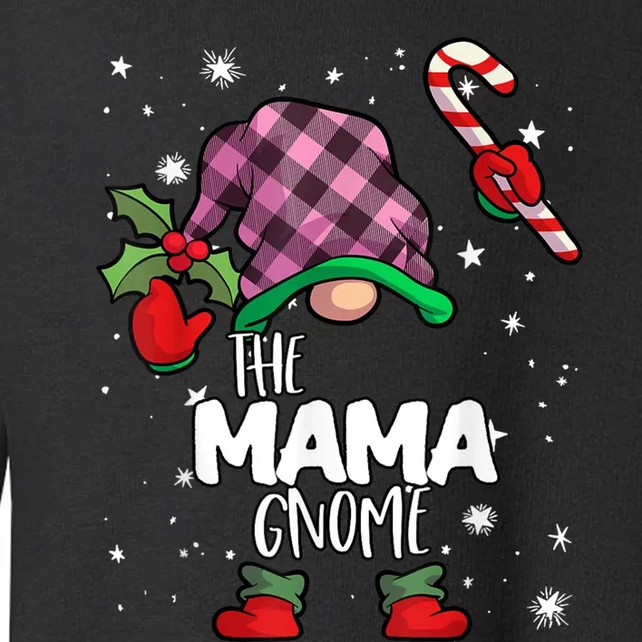 Mama Gnome Red Buffalo Plaid Matching Family Christmas Toddler Sweatshirt