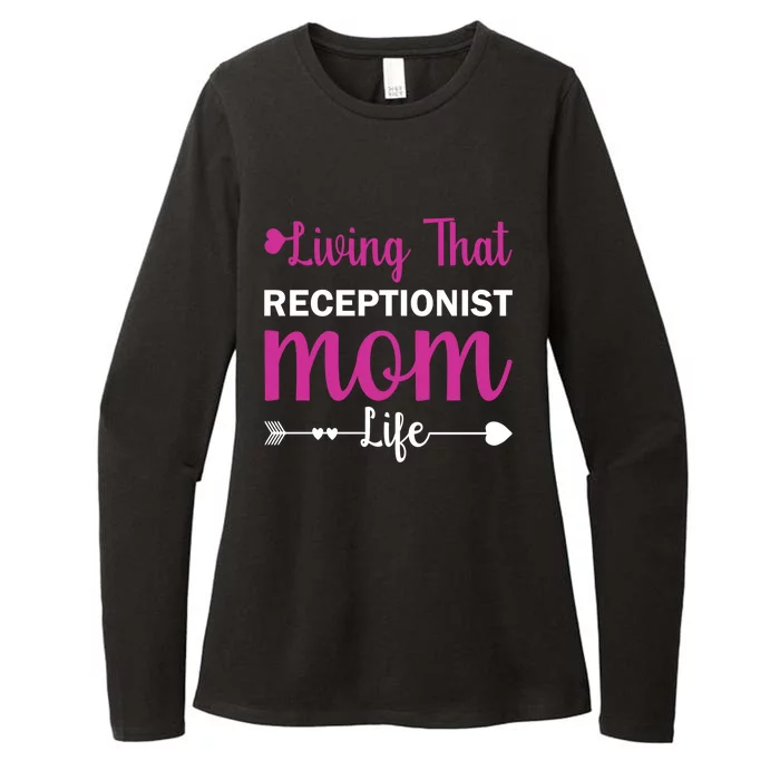 Mom Gift Receptionist Mothers Day Quote Present Cool Gift Womens CVC Long Sleeve Shirt