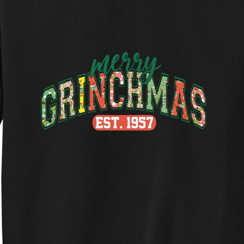 Merry Grincmas Retro Christmas Tall Sweatshirt