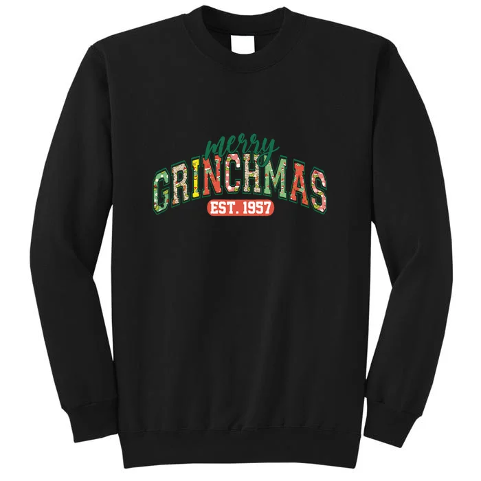 Merry Grincmas Retro Christmas Tall Sweatshirt