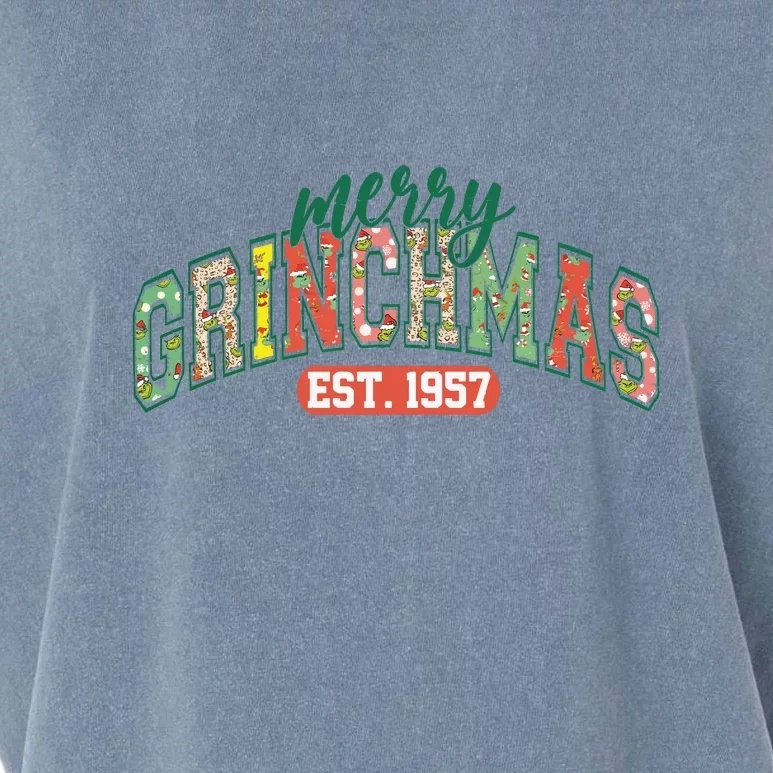 Merry Grincmas Retro Christmas Garment-Dyed Women's Muscle Tee