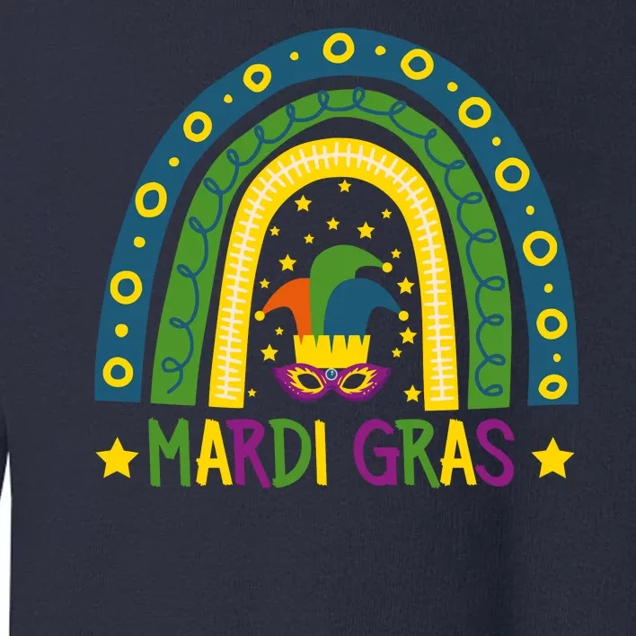 Mardi Gras Rainbow Toddler Sweatshirt