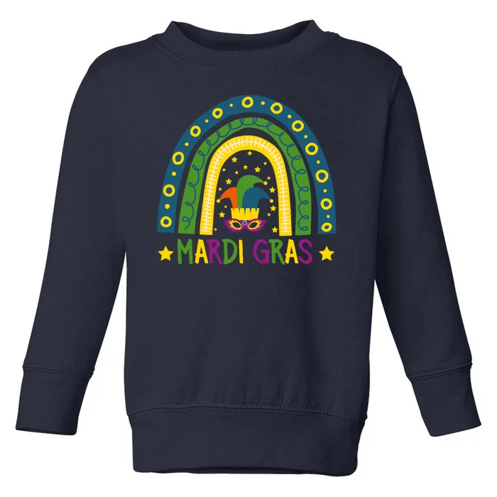 Mardi Gras Rainbow Toddler Sweatshirt