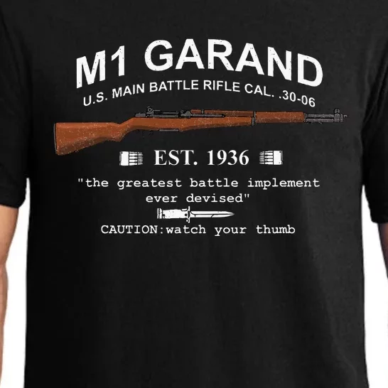 M1 Garand Rifle Gun Wwii Watch Your Thumb Est 1936 Graphic Pajama Set