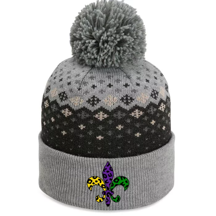 Mardi Gras Royalty Festival The Baniff Cuffed Pom Beanie