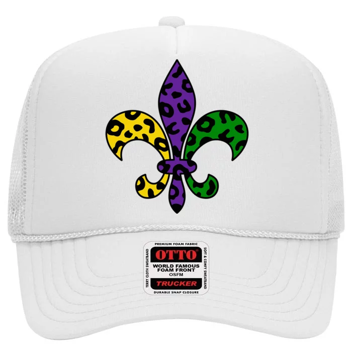 Mardi Gras Royalty Festival High Crown Mesh Trucker Hat