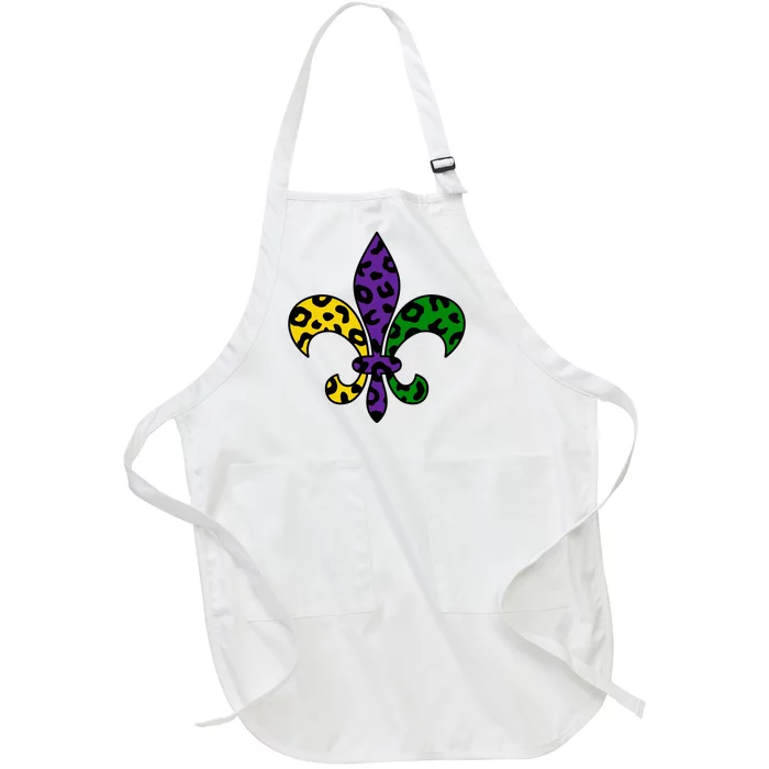 Mardi Gras Royalty Festival Full-Length Apron With Pocket