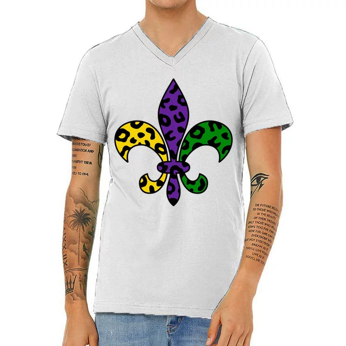 Mardi Gras Royalty Festival V-Neck T-Shirt