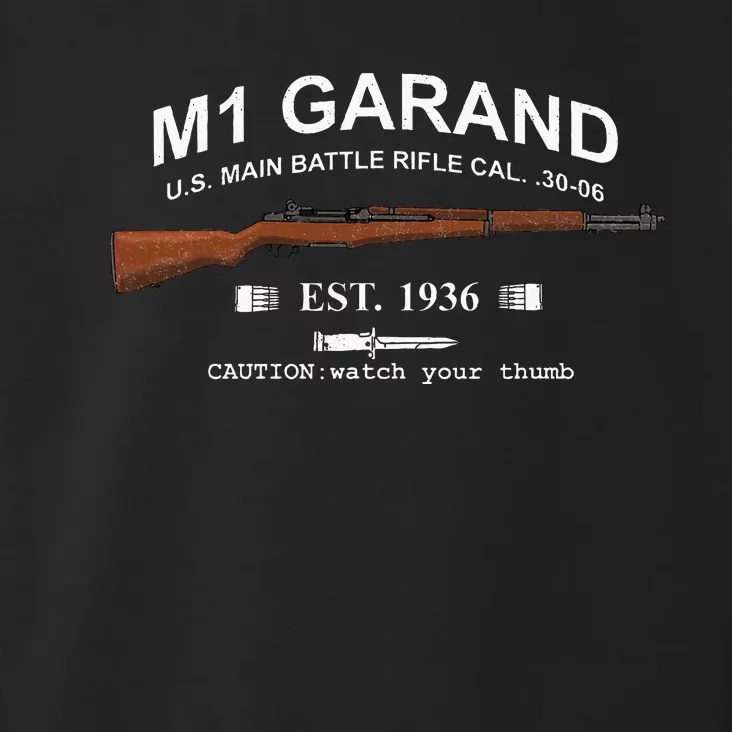 M1 Garand Rifle Gun Wwii Watch Your Thumb Est 1936 Toddler Hoodie