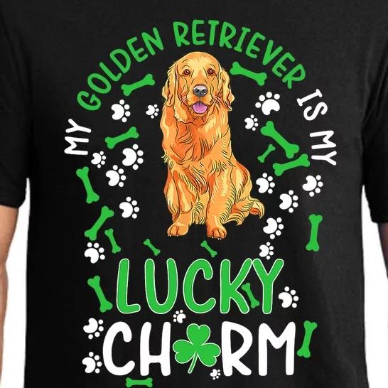 My Golden Retriever Is My Lucky Dog St Patrick's Day Pajama Set