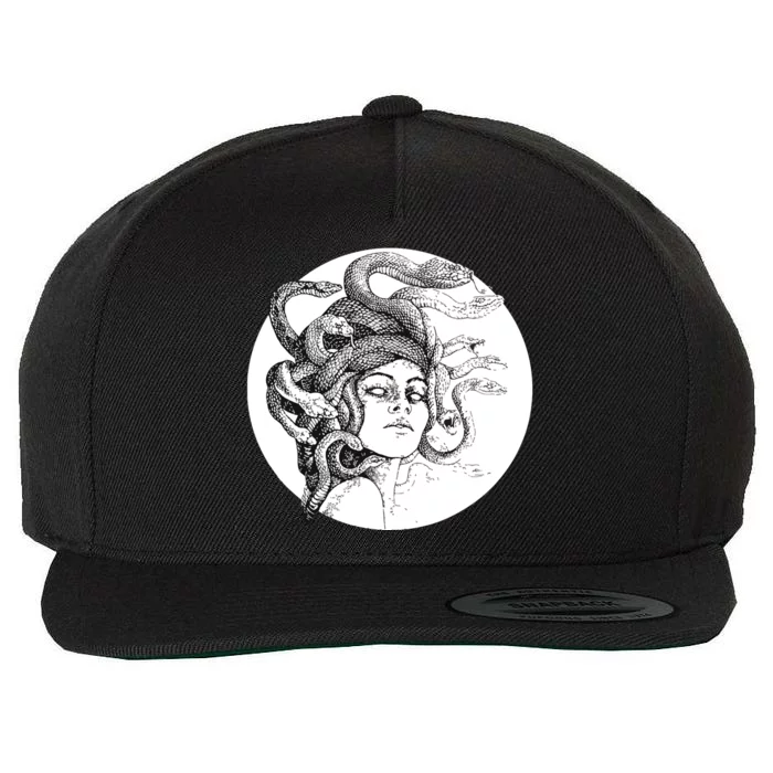 Medusa Greek Snakes Ancient Greece Mythology Gothic Goddess Wool Snapback Cap