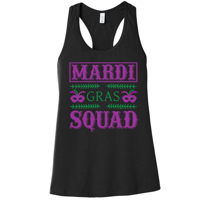 Mardi Gras Squad Women's Racerback Tank