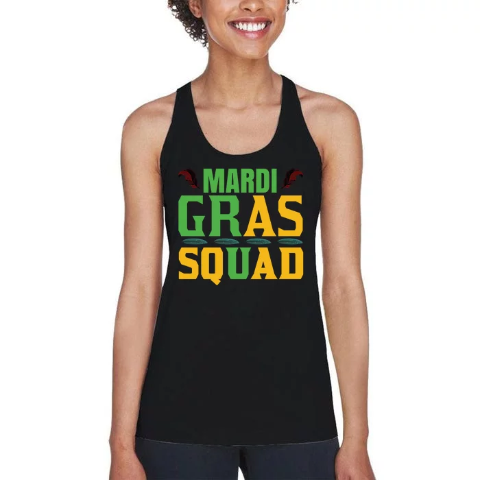 Mardi Gras Squad Women's Racerback Tank