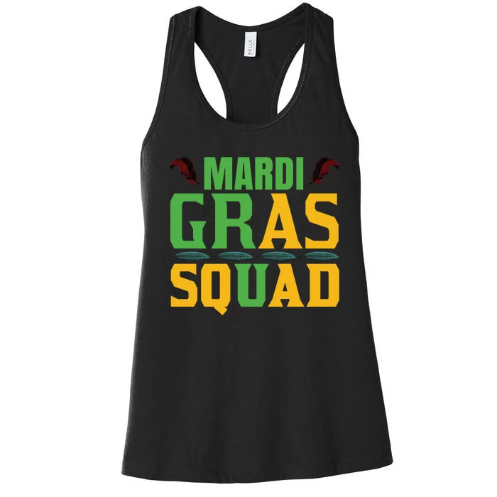 Mardi Gras Squad Women's Racerback Tank