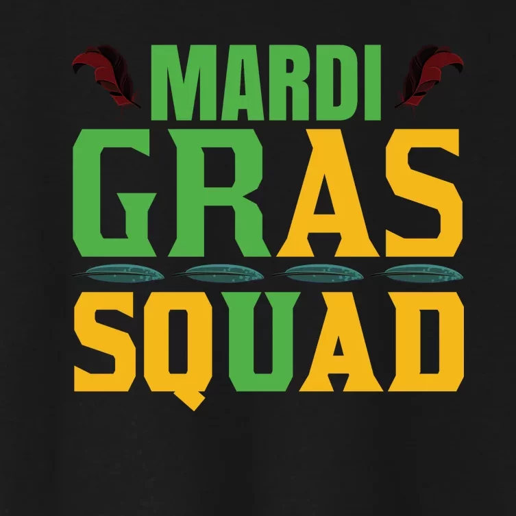 Mardi Gras Squad Women's Crop Top Tee