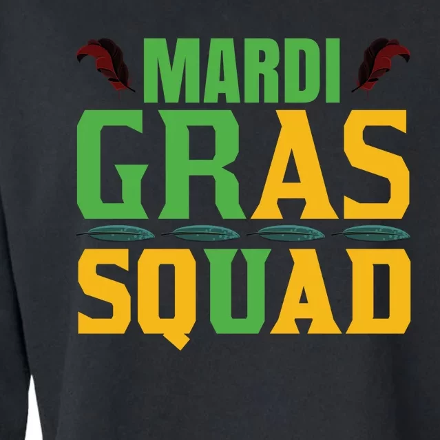 Mardi Gras Squad Cropped Pullover Crew