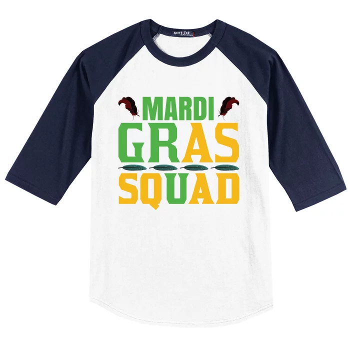 Mardi Gras Squad Baseball Sleeve Shirt