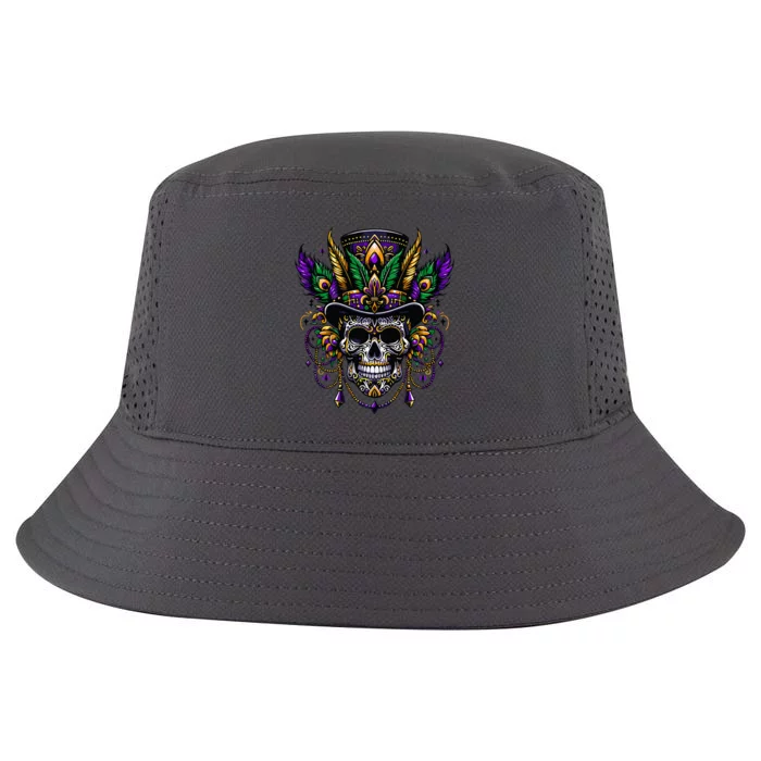 Mardi Gras Skull Hat New Orleans Witch Doctor Voodoo Cool Comfort Performance Bucket Hat