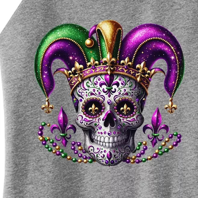 Mardi Gras Sugar Skull Costume Mardi Gras Women’s Perfect Tri Rocker Tank