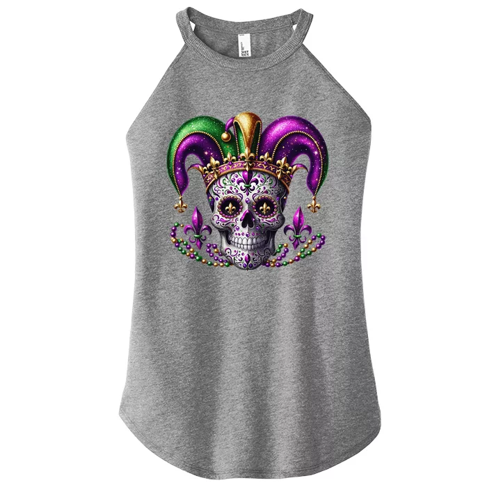 Mardi Gras Sugar Skull Costume Mardi Gras Women’s Perfect Tri Rocker Tank