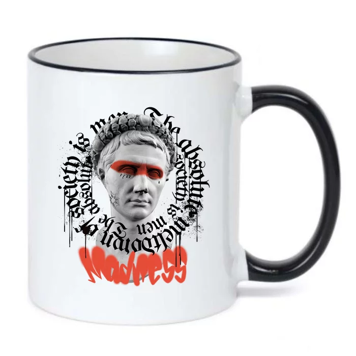 Madness Graffiti Statue Black Color Changing Mug