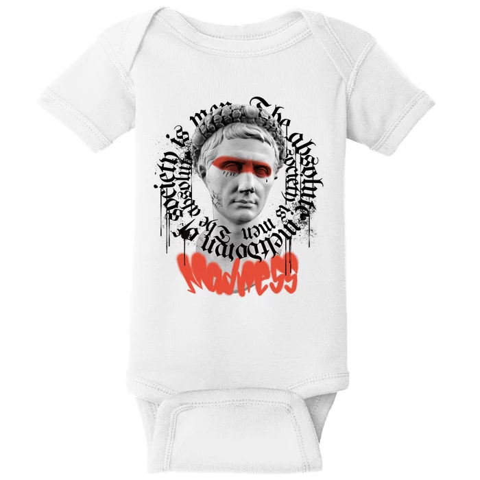 Madness Graffiti Statue Baby Bodysuit