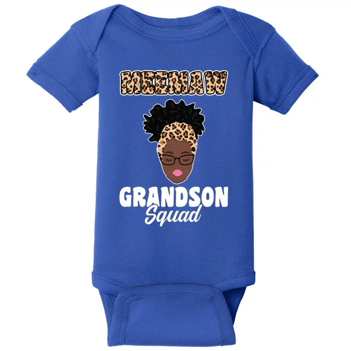 Meemaw Grandson Squad Grandma Gift Baby Bodysuit