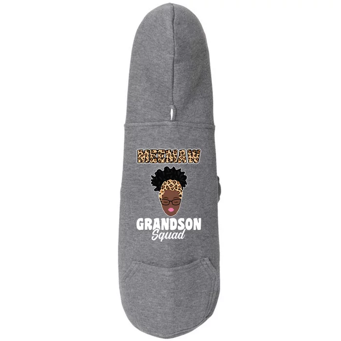 Meemaw Grandson Squad Grandma Gift Doggie 3-End Fleece Hoodie