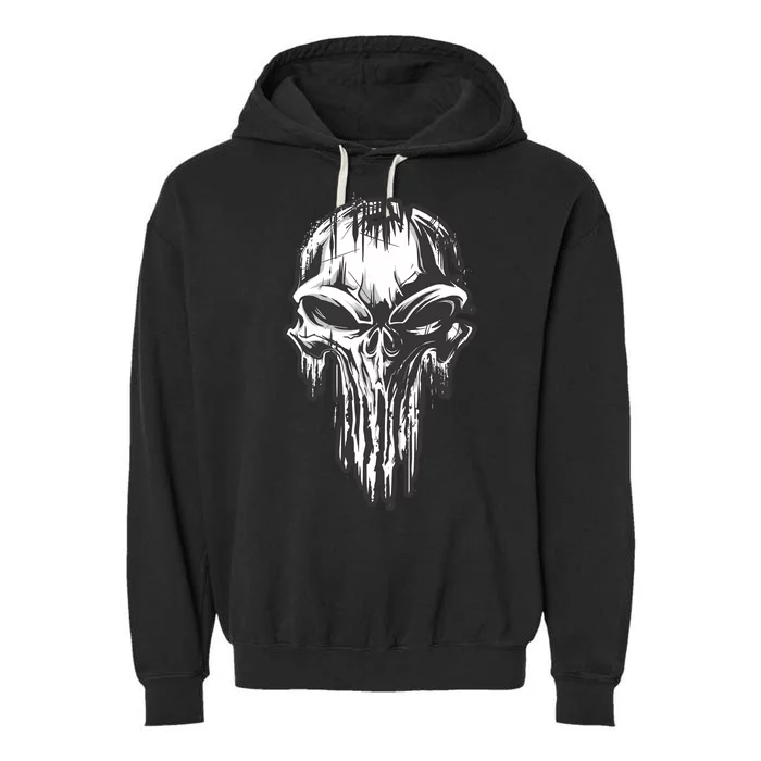 Military Grunge Skull Garment-Dyed Fleece Hoodie