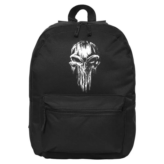 Military Grunge Skull 16 in Basic Backpack