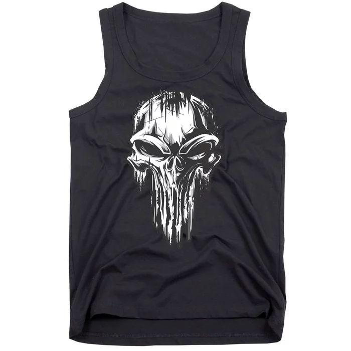 Military Grunge Skull Tank Top