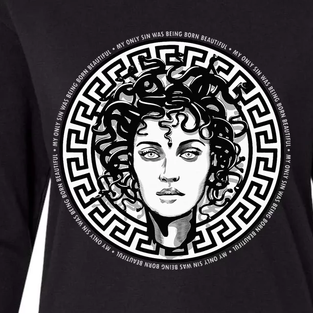 Medusa Gorgon Snake Head Greek Mythology Ancient Myth Womens Cotton Relaxed Long Sleeve T-Shirt