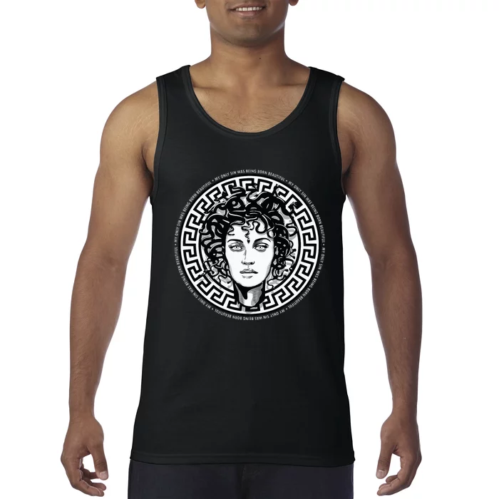 Medusa Gorgon Snake Head Greek Mythology Ancient Myth Tank Top