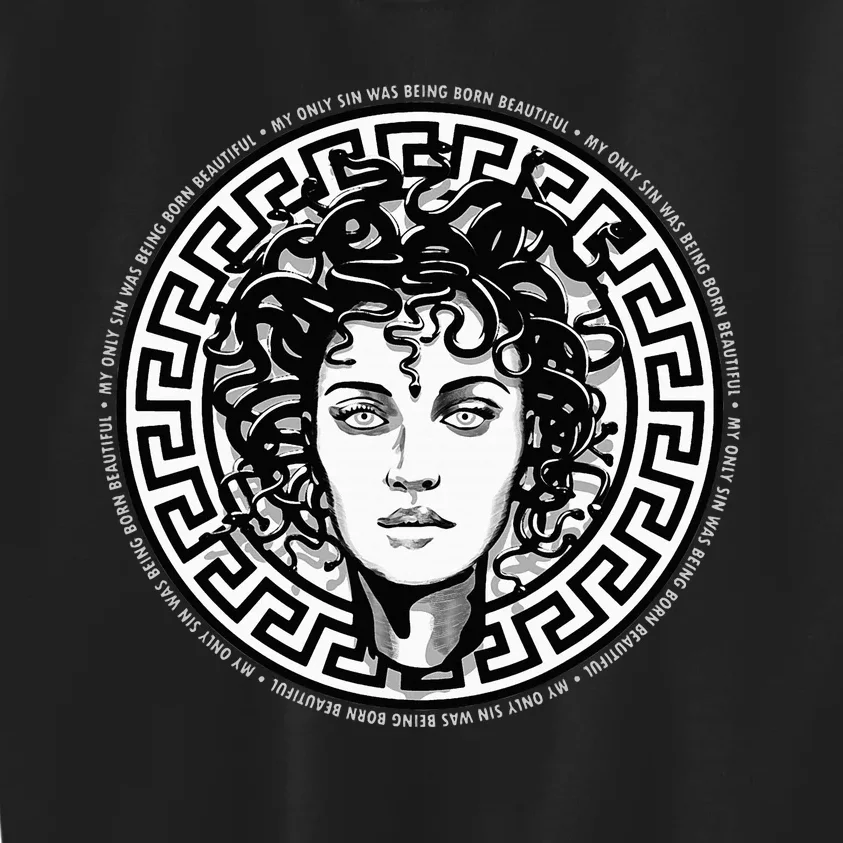 Medusa Gorgon Snake Head Greek Mythology Ancient Myth Kids Sweatshirt