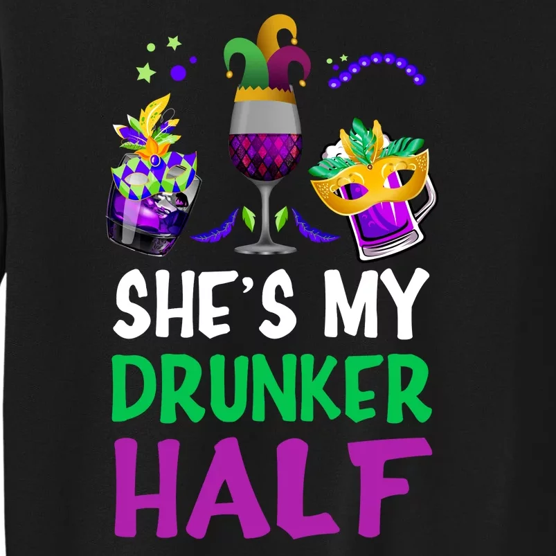 Mardi Gras She's My Drunker Half Sweatshirt