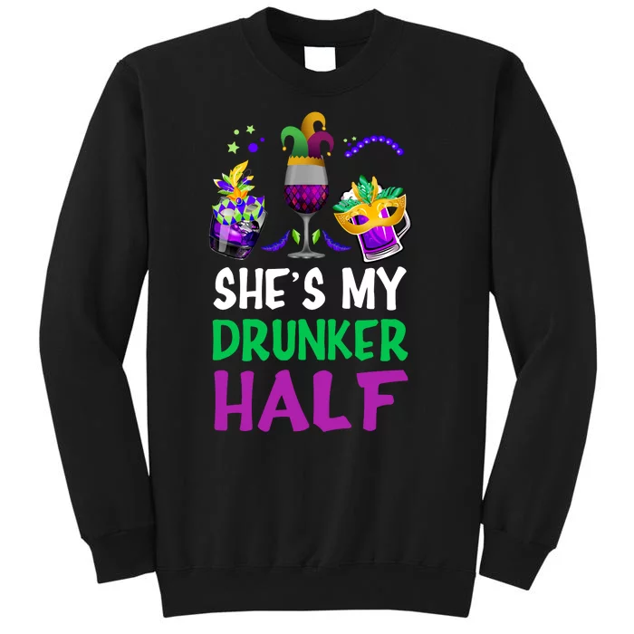 Mardi Gras She's My Drunker Half Sweatshirt