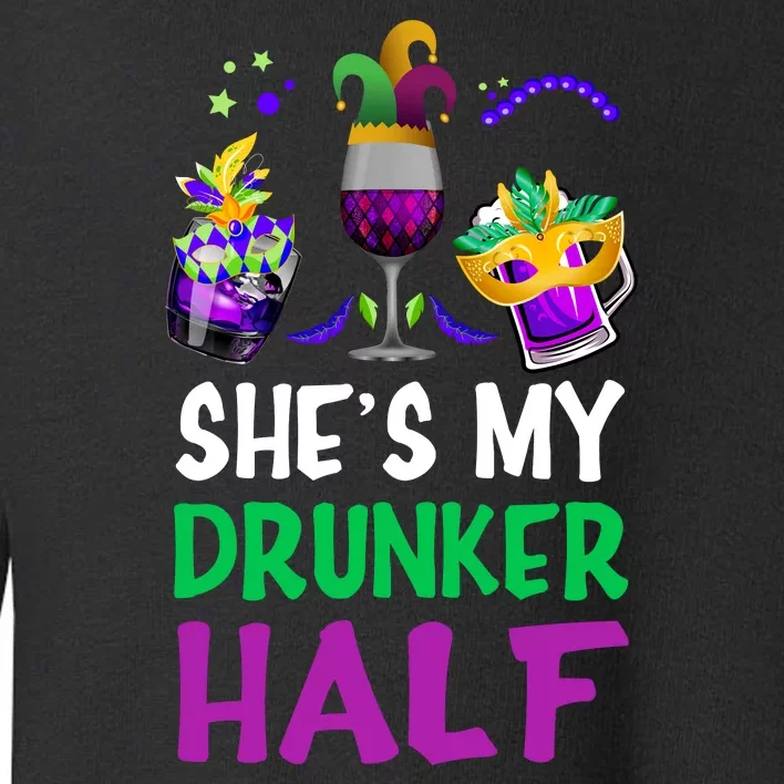 Mardi Gras She's My Drunker Half Toddler Sweatshirt