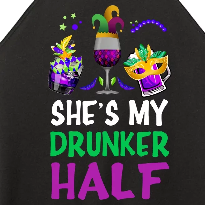 Mardi Gras She's My Drunker Half Women’s Perfect Tri Rocker Tank